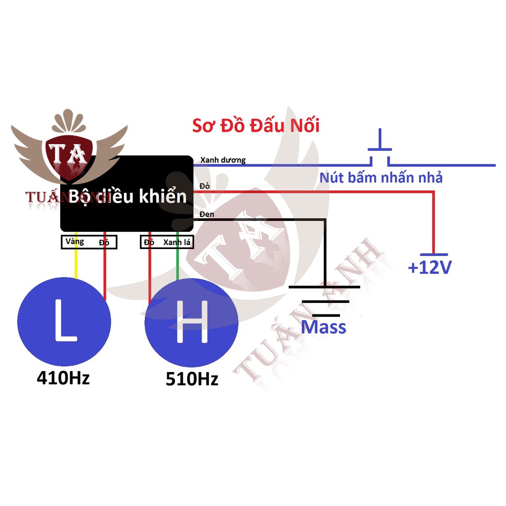 [DEAL HOT]Còi ngân xe máy, oto 6 giai điệu