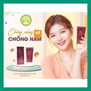 Kem chống nắng ngừa nám nature book, the nature book mesla uv sun cream spf50+ pa+++