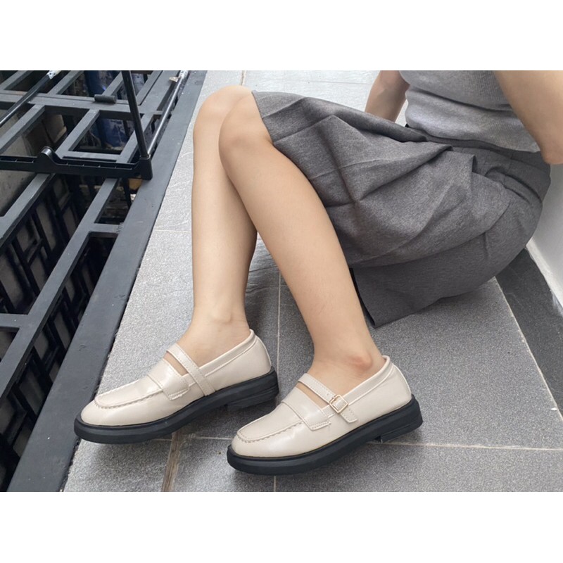 Giày Mary Jane Retro Trắng kiểu Loli xinh xắn | BigBuy360 - bigbuy360.vn