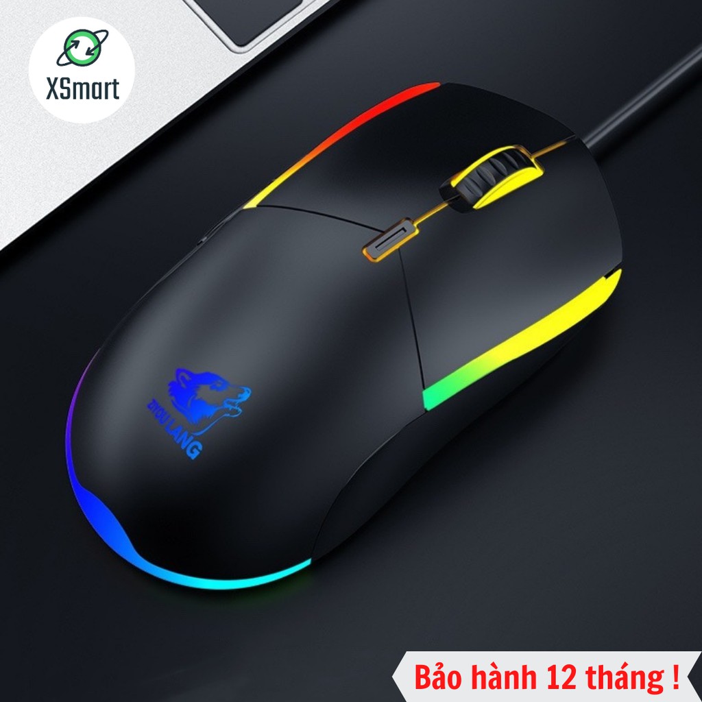 Chuột Máy Tính Có Đèn Led Đổi Màu V7 Gaming Mouse, Chỉnh DPI, Siêu Bền, Kết Nối Laptop PC, Sử Dụng Đèn Quang Học