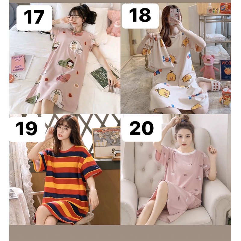 GOM ORDER VÁY NGỦ HOẠ TIẾT DỄ THƯƠNG 32 MẪU | BigBuy360 - bigbuy360.vn