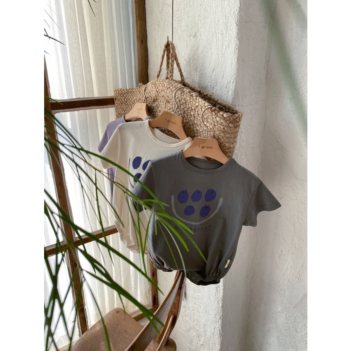 Áo Liền Quần Ngắn Tay In Hình Trái Cây Cho Bé Sơ Sinh