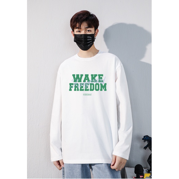 Áo SWEATER Nỉ Cổ Tròn Phong Cách WAKE FREEDOM Trẻ Trung, Nỉ Mịn Quảng Châu Hàng Cao Cấp Mix Đồ Hot Trend