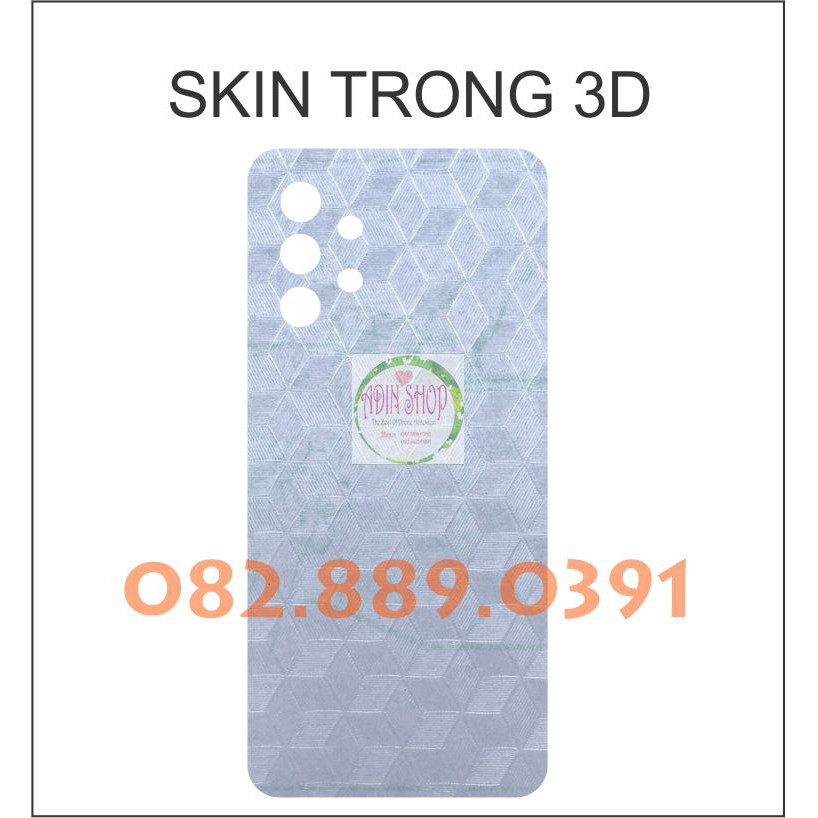 Miếng dán mặt lưng skin carbon Samsung Galaxy A32 (4G/5G) (SM-A325F/DS) trong 3D, đen