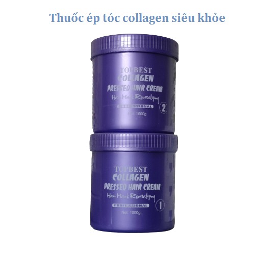 Cặp thuốc ép tóc Topsbest Siêu Khỏe bóng mượt 1000ml