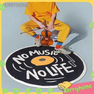Thảm tròn xu hướng Vải nhung lông cừu thảm trải sàn 60100 BerryHome~