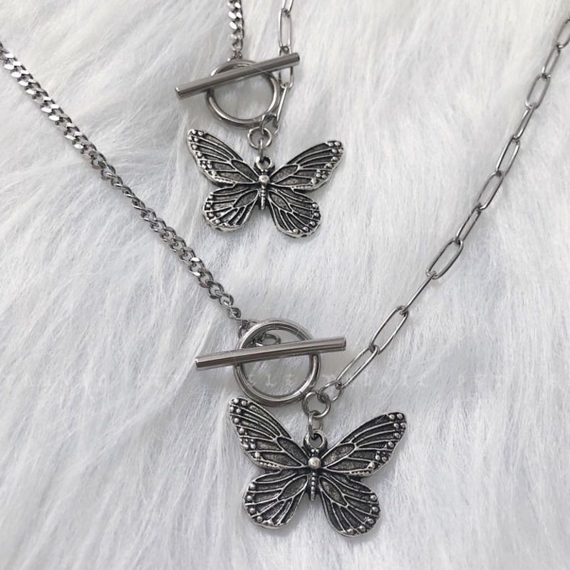 Butterfly Bracelet Fashion Retro Asymmetric Titanium Steel Accessories