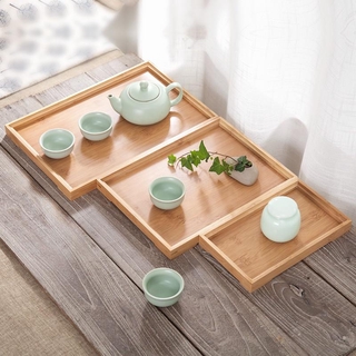 Khay gỗ tre đựng trà / trái cây đa năng tiện dụng