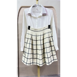 Set chân váy Nhật + somi trắng 2Hand