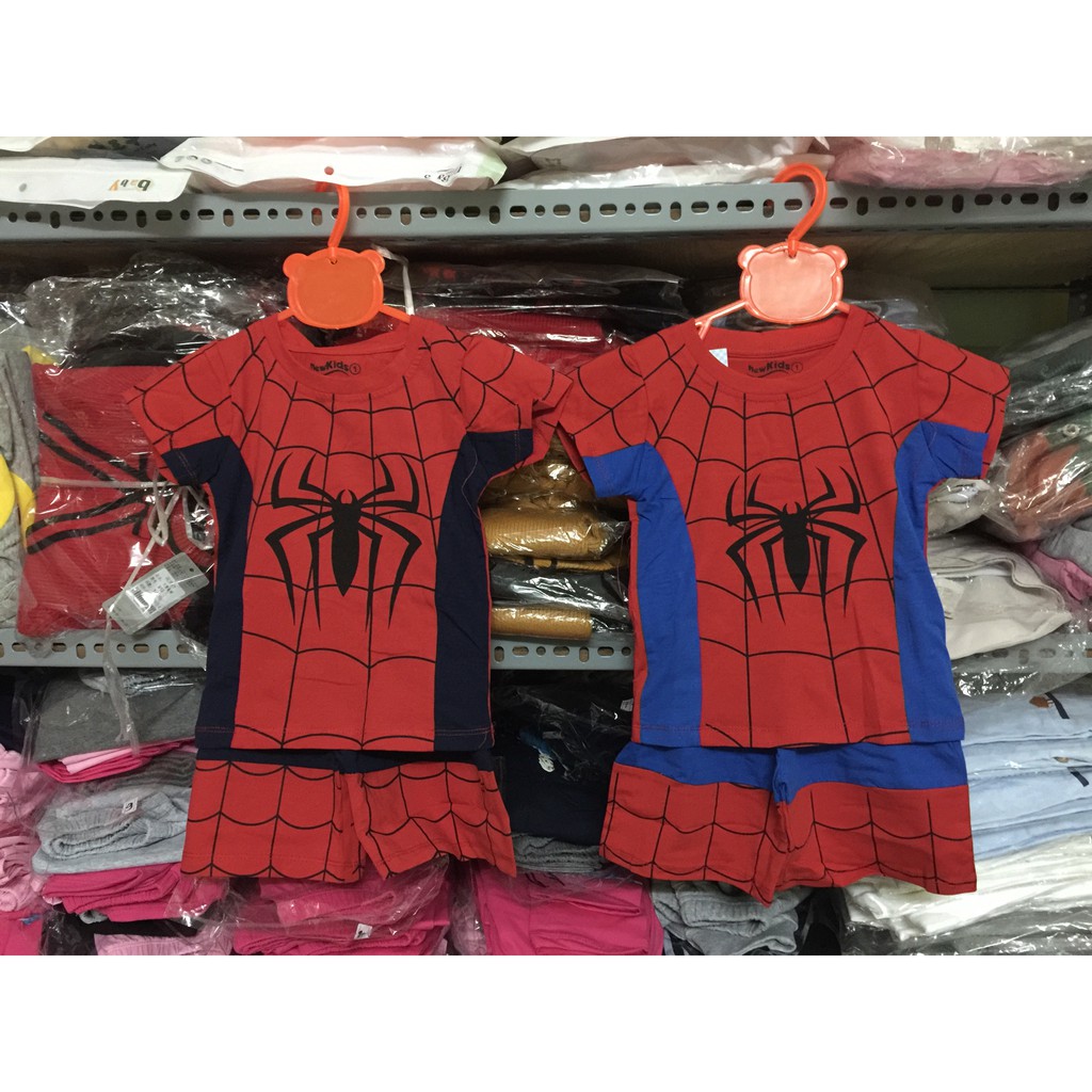 Bộ quần áo bé trai người nhện SpiderMan cho bé trai từ 1-12T BTMH17 (Ko mặt nạ)