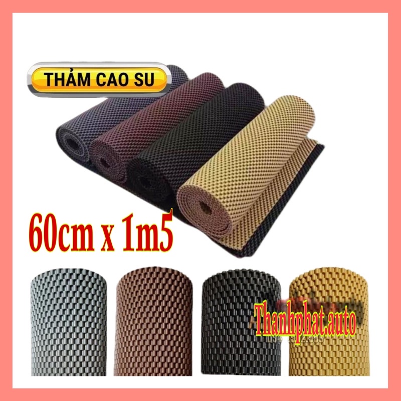Thảm Lót Cốp, Lót Sàn Băng Trước Ô Tô Xe Hơi Cao Su ⚡Tấm 60Cm x 1.5M⚡ Thảm Lót Khoang Hành Lý