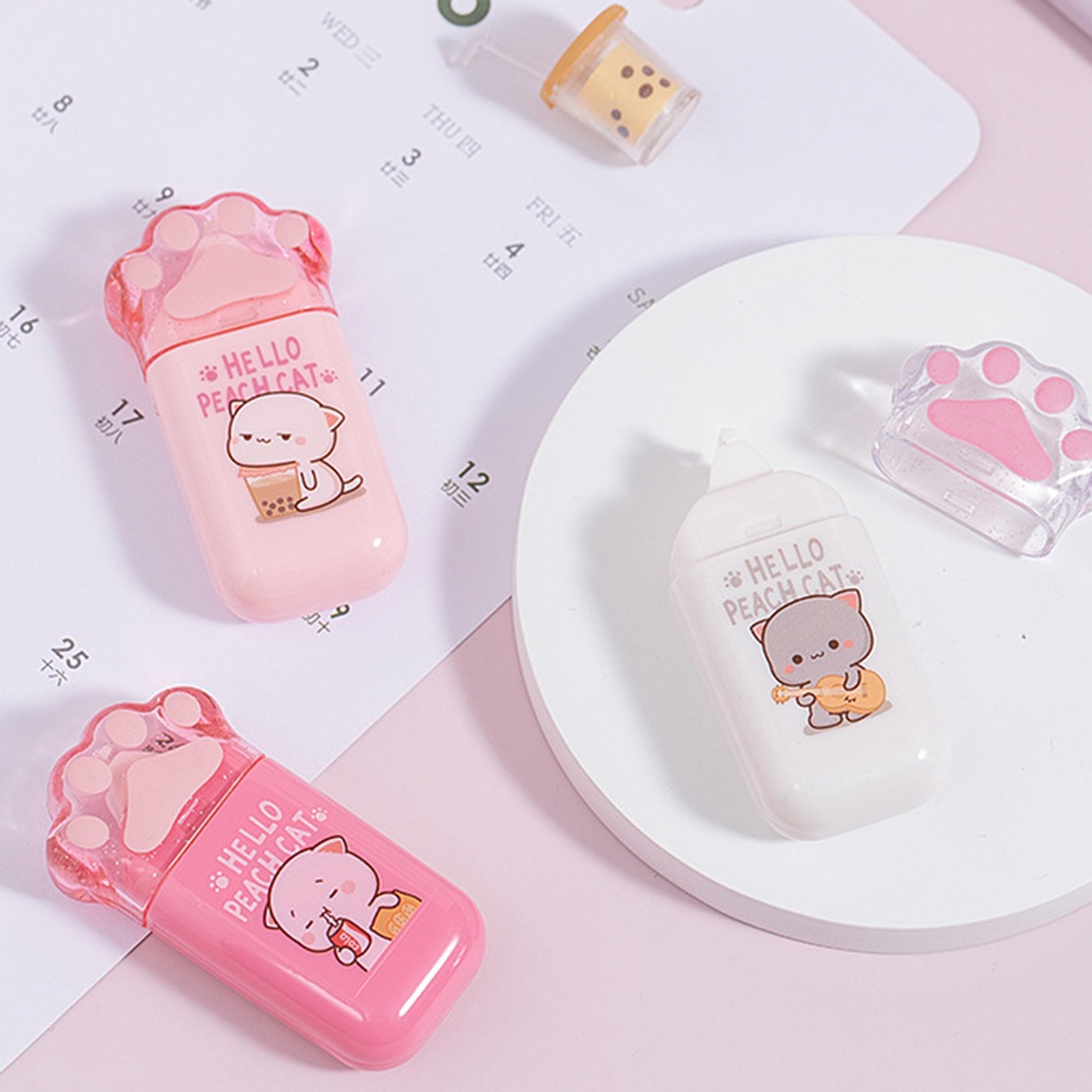 Bút Xóa Kéo Hình Bàn Chân Mèo Dễ Thương 5mm * 6m