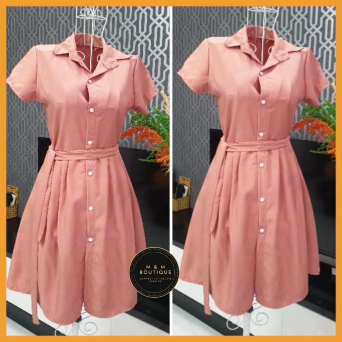 Đầm xoè đẹp công sở, cổ somi, tay ngắn, vintage (cổ điển) công sở – H2021 - Meoheo Boutique