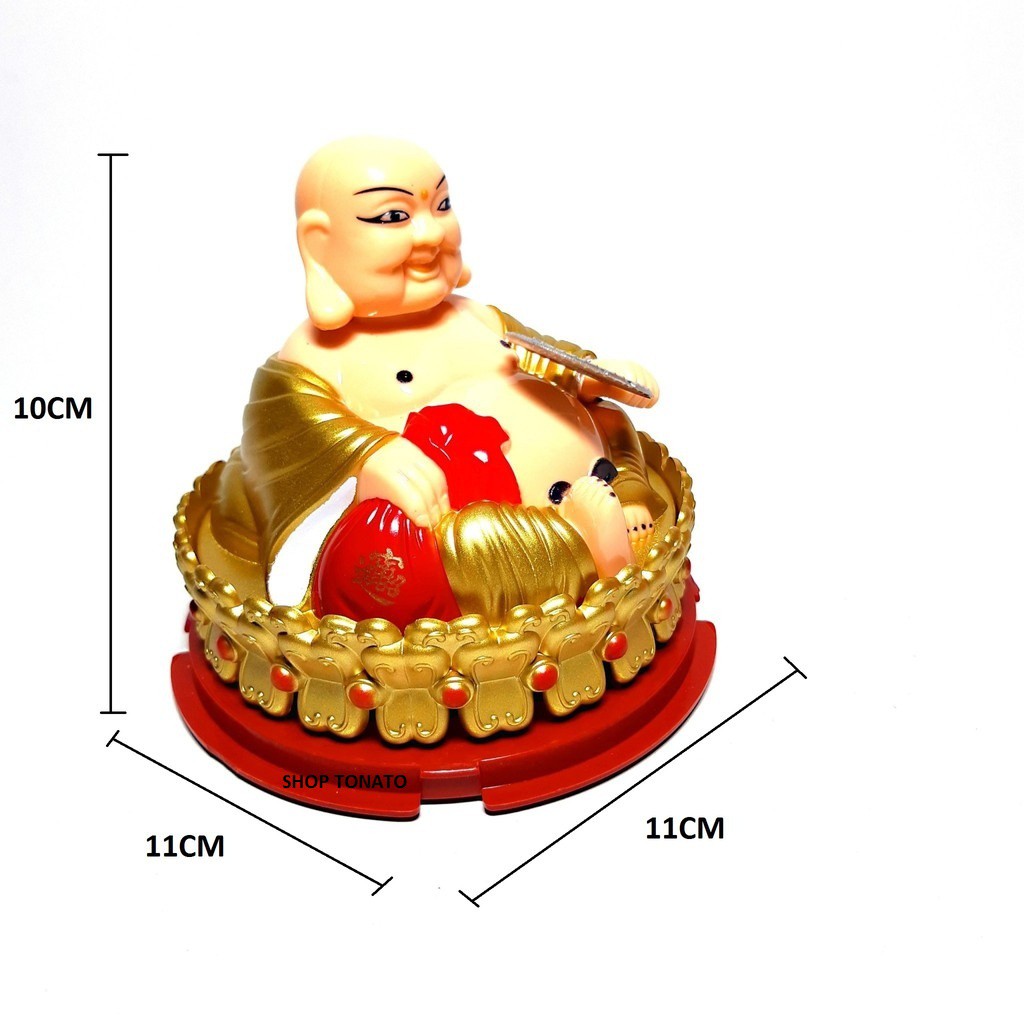 (MUA NHIỀU GIẢM GIÁ)PHẬT DI LẶC NĂNG LƯỢNG MẶT TRỜI NGỒI CẦM QUẠT 348 | BigBuy360 - bigbuy360.vn