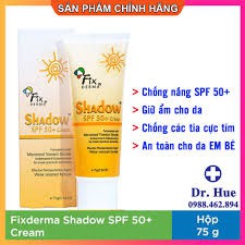 Dược Mỹ Phẩm - Kem chống nắng Nâng Tông Fixderma Shadow SPF 50+ Cream / Gel SPF 30+ (75g)