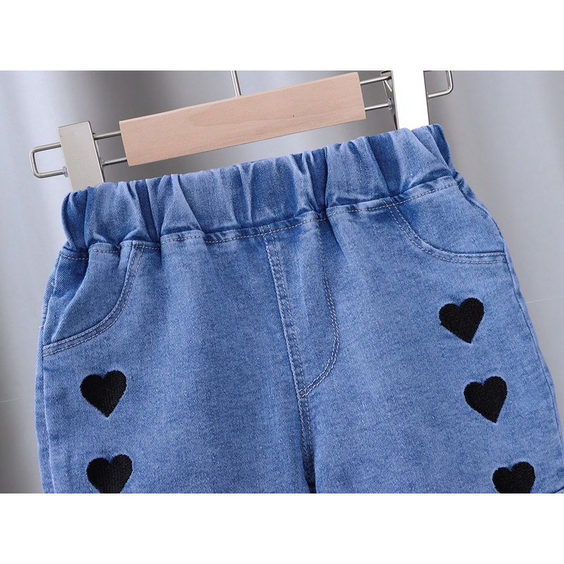 Quần Sọt Jeans In Hoạt Hình Cho Bé Gái 1-6 Tuổi