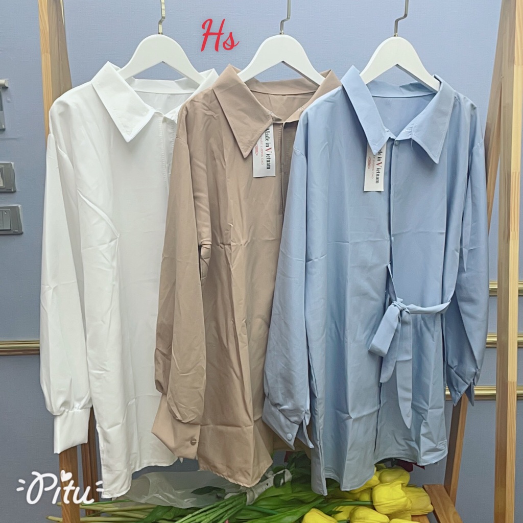 Áo Sơ Mi Nữ Lụa Thắt Lơ Bụng Chất Liệu Lụa Mã 0915 Store TT 1995