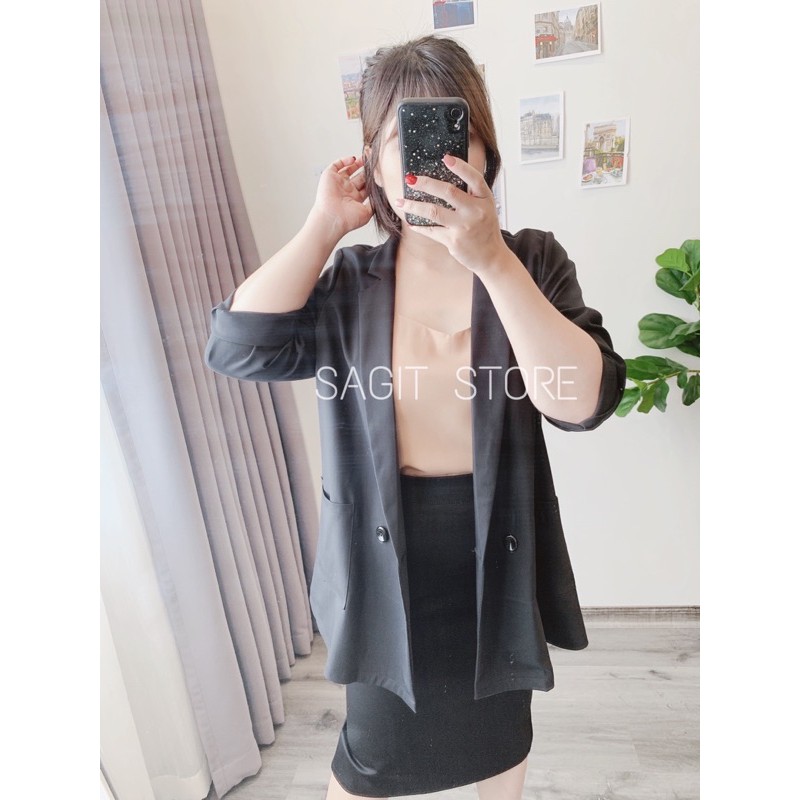 ÁO KHOÁC BLAZER 1 LỚP ĐỨNG PHOM SIÊU ĐẸP phom to rộng oversize có bigsize 50-80kg