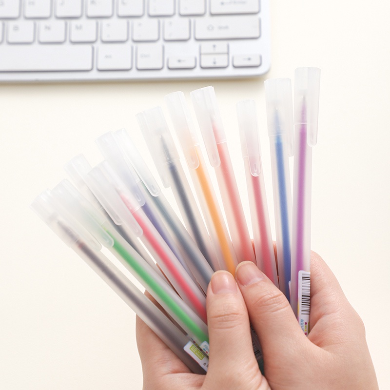 Bút mực gel RUIXIANG cỡ 0.5mm 12 màu dễ thương cho học sinh/ văn phòng