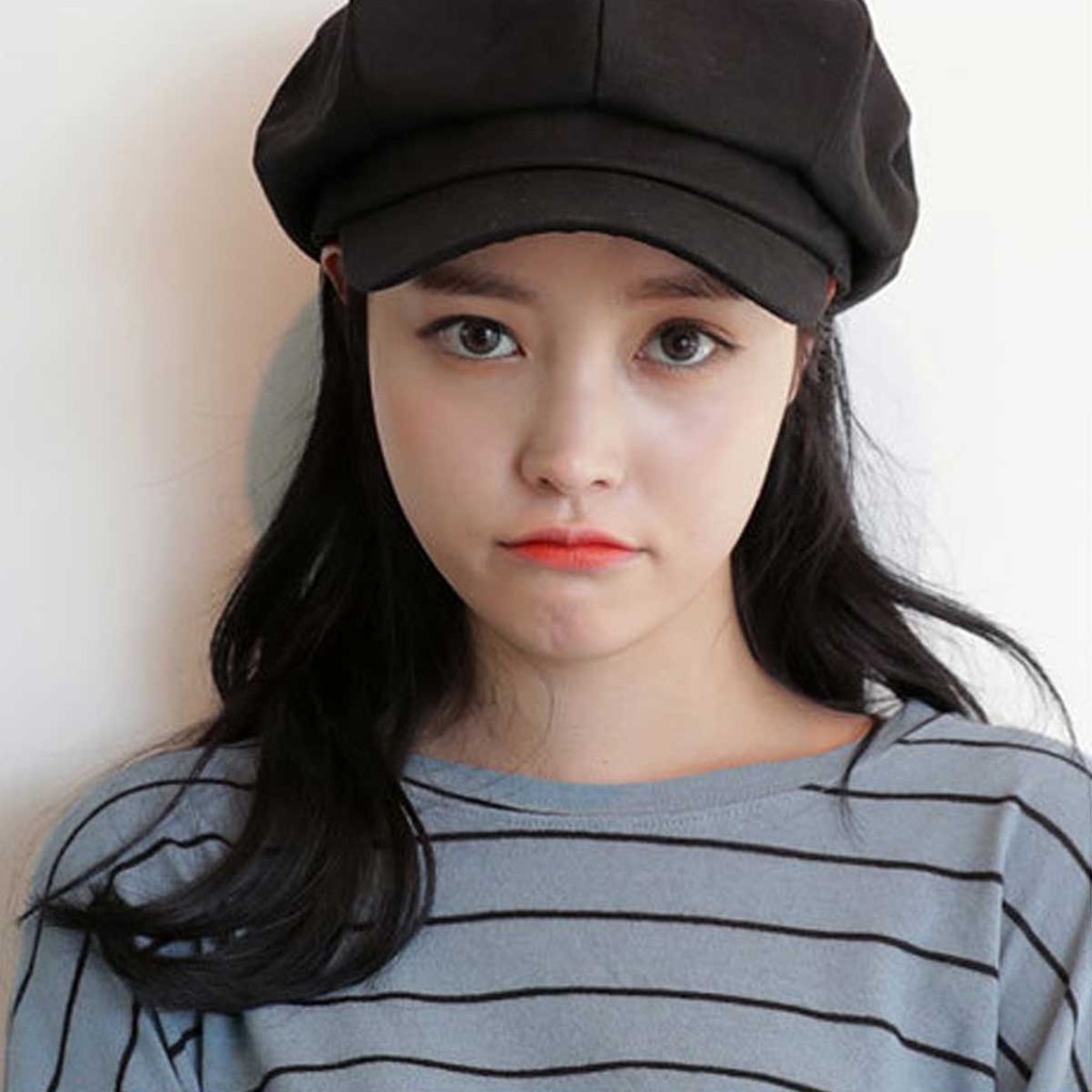 Mũ beret nữ bát giác phong cách Hàn Quốc (MU17), nón beret nữ thời trang trẻ