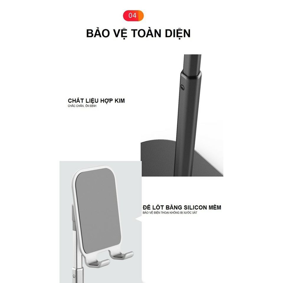 Giá đỡ điện thoại, máy tính bảng chất liệu hợp kim nhôm tiện dụng