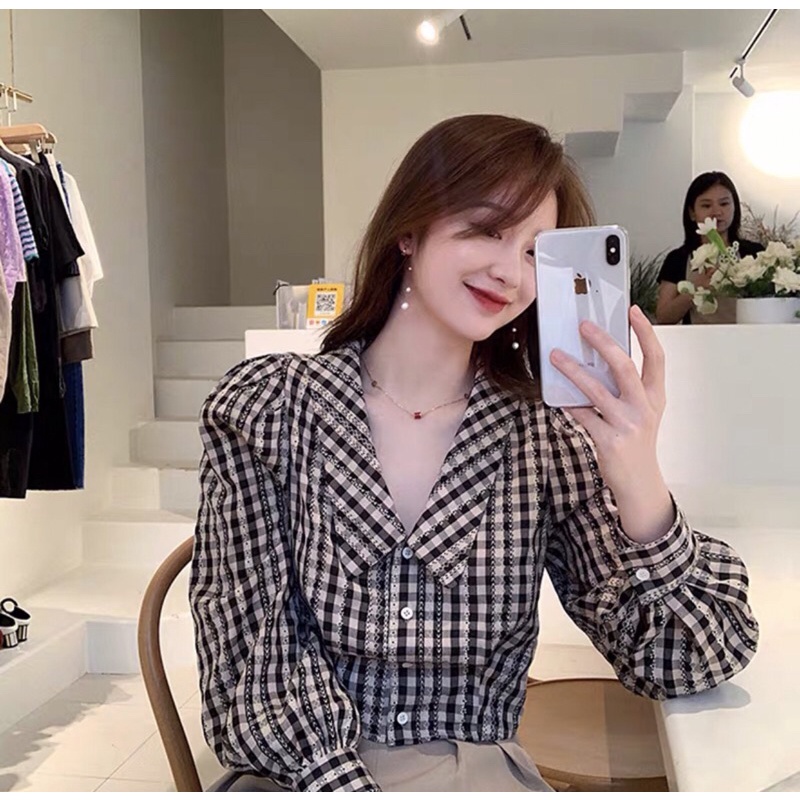 Áo Sơmi Croptop Kẻ Caro Tay Phồng - Cập Nhật Xu Hướng Thời Trang Hè 2023