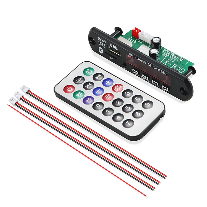 Bảng Mạch Khuếch Đại Công Suất 80W 7V-20V Bluetooth5.0 MP3 FM TF USB AUX WMA Cho Xe Hơi