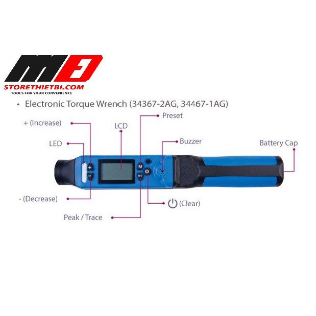 Cờ Lê Lực Đồng Hồ Kingtony 34367-2AG – 27~135N.M (3/8″)