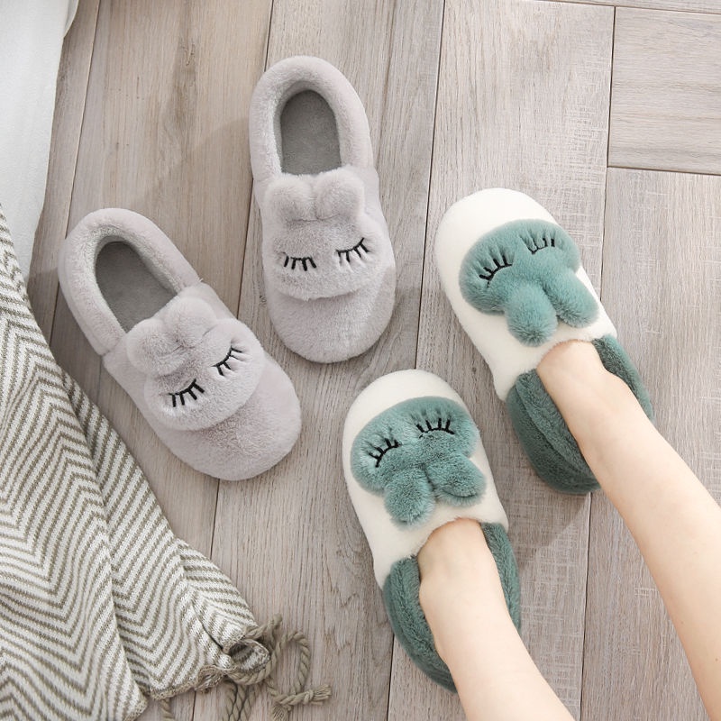 Dép bông đi trong nhà chống trượt giữ ấm mùa đông thiết kế thời trang cho nữ