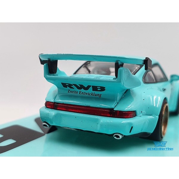 Xe Mô Hình Porsche RWB 964 Tiffany Tỉ lệ 1:64 Hãng sản xuất Tarmac Works( Xanh Min )