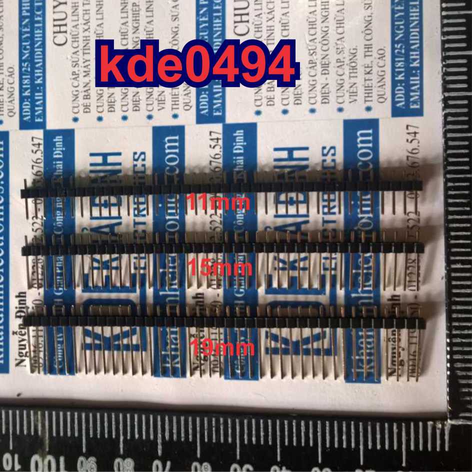 10 cái lượt đực đơn 2.54MM 1x40P Thẳng cao 19MM JUMP RÀO ĐƠN ĐỰC kde0494