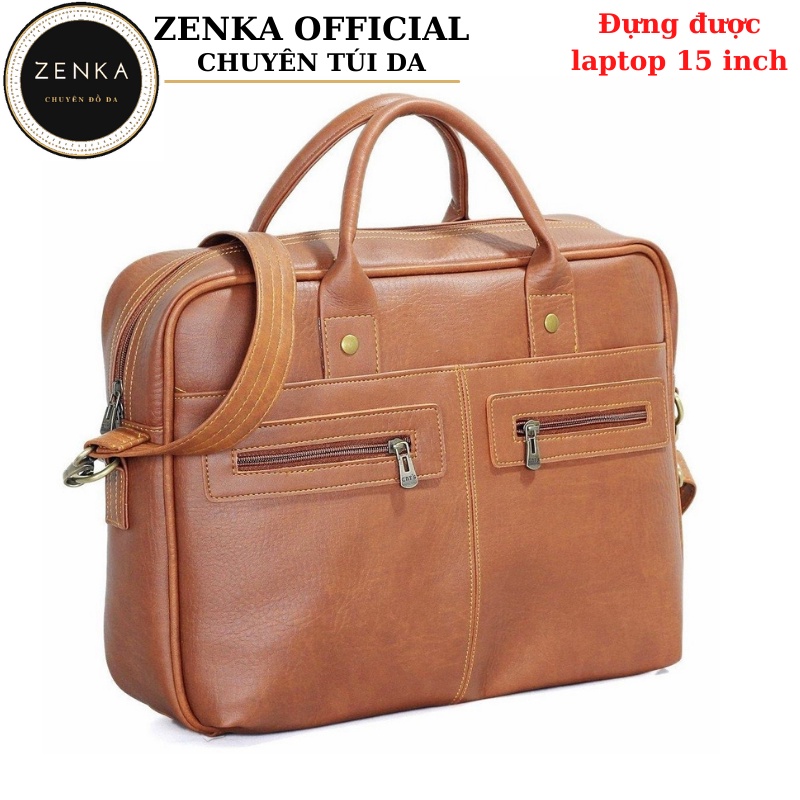 Cặp da công sở nhiều ngăn, túi đựng laptop Zenka chất lượng cao rất sang trọng và lịch lãm