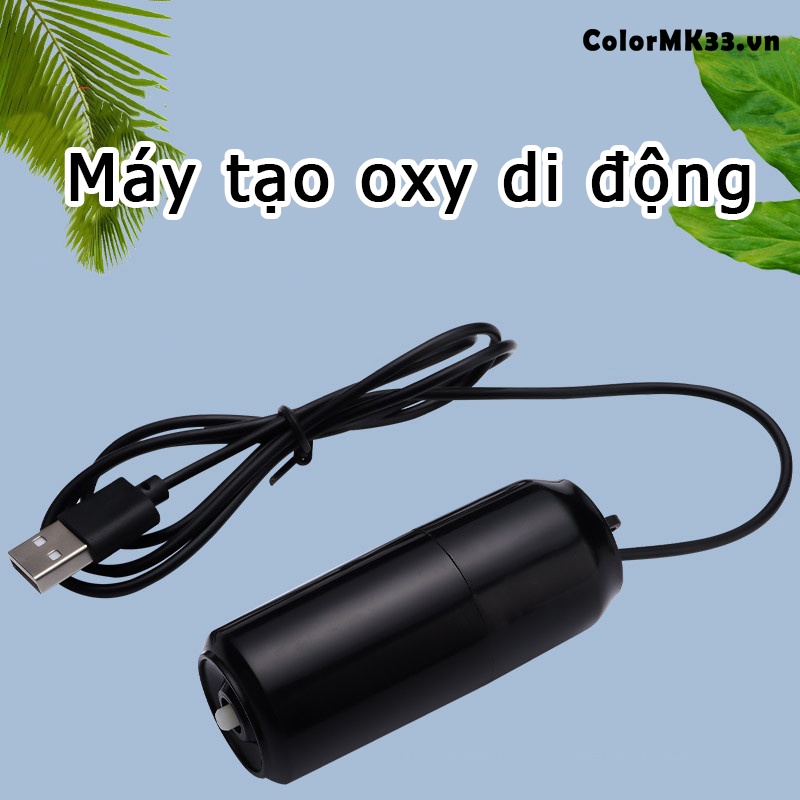 Máy sủi oxy mini siêu êm máy sục oxi bể cá cảnh bơm khí khi đi câu hồ cá, kết nối USB Mini Cổng USB Cho Bể Cá máy oxi bể cá