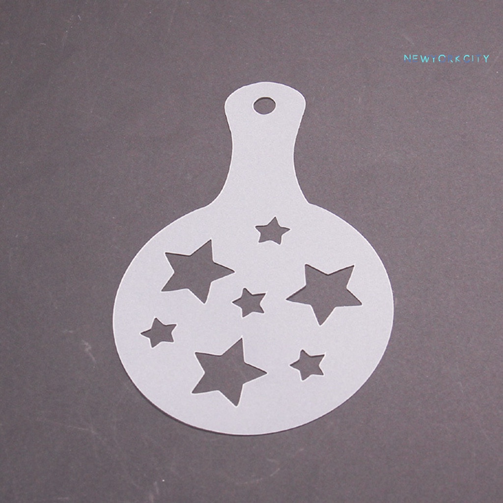 Set 8 Khuôn Tạo Hình Trang Trí Cà Phê Phong Cách Giáng Sinh