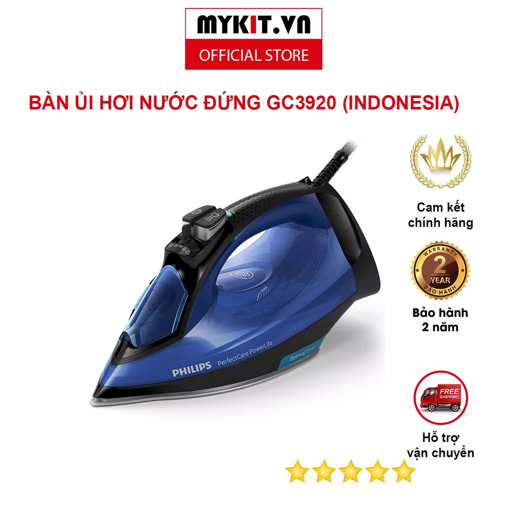 Bàn ủi hơi nước philips gc3920 - mykit.vn