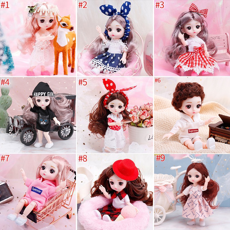 Bộ Đầm Công Chúa Mini 17cm Dành Cho Búp Bê Đồ Chơi