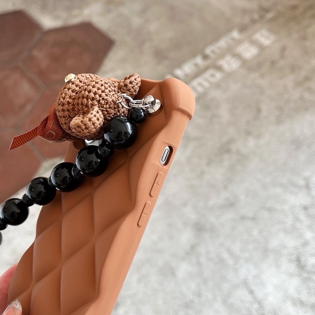 Ốp Điện Thoại Da Dạng Túi Hình Gấu Hoạt Hình Cho iphone 13 promax X XS XR 1112 pro max