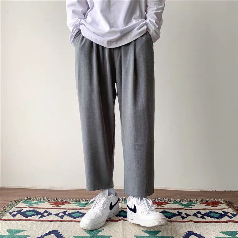 Quần ống rộng ⚡𝐅𝐫𝐞𝐞𝐒𝐡𝐢𝐩⚡ Quần baggy unisex dáng rộng ống xuông phong cách Hàn Quốc