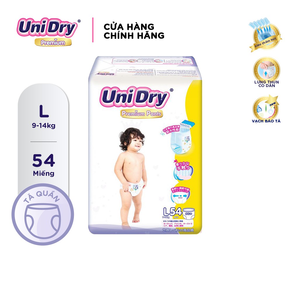 Tã quần UniDry Premium M60/L54/XL48