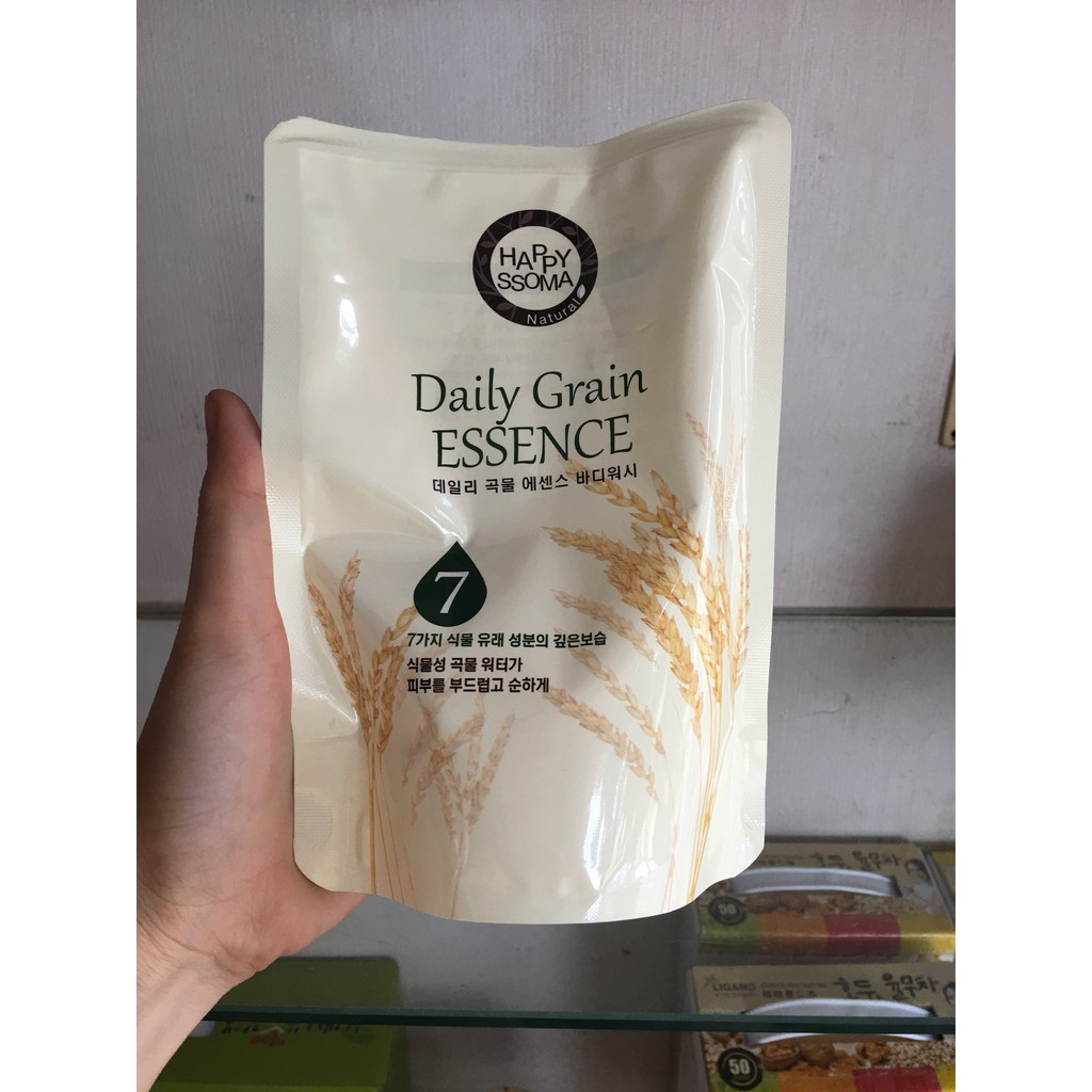 Bộ Sữa Tắm Gạo Happy SSoma Hàn Quốc Chai 500ml + Túi 250ml