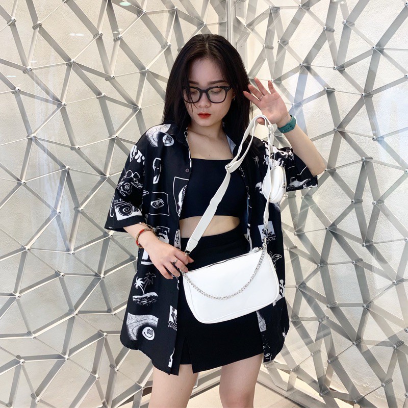 Túi đeo chéo 5 chi tiết phong cách ulzzang Trendy Moet