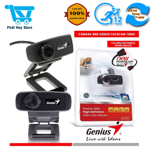 Webcam chính hãng HD720p Genius Facecam 1000X V2 | BigBuy360 - bigbuy360.vn