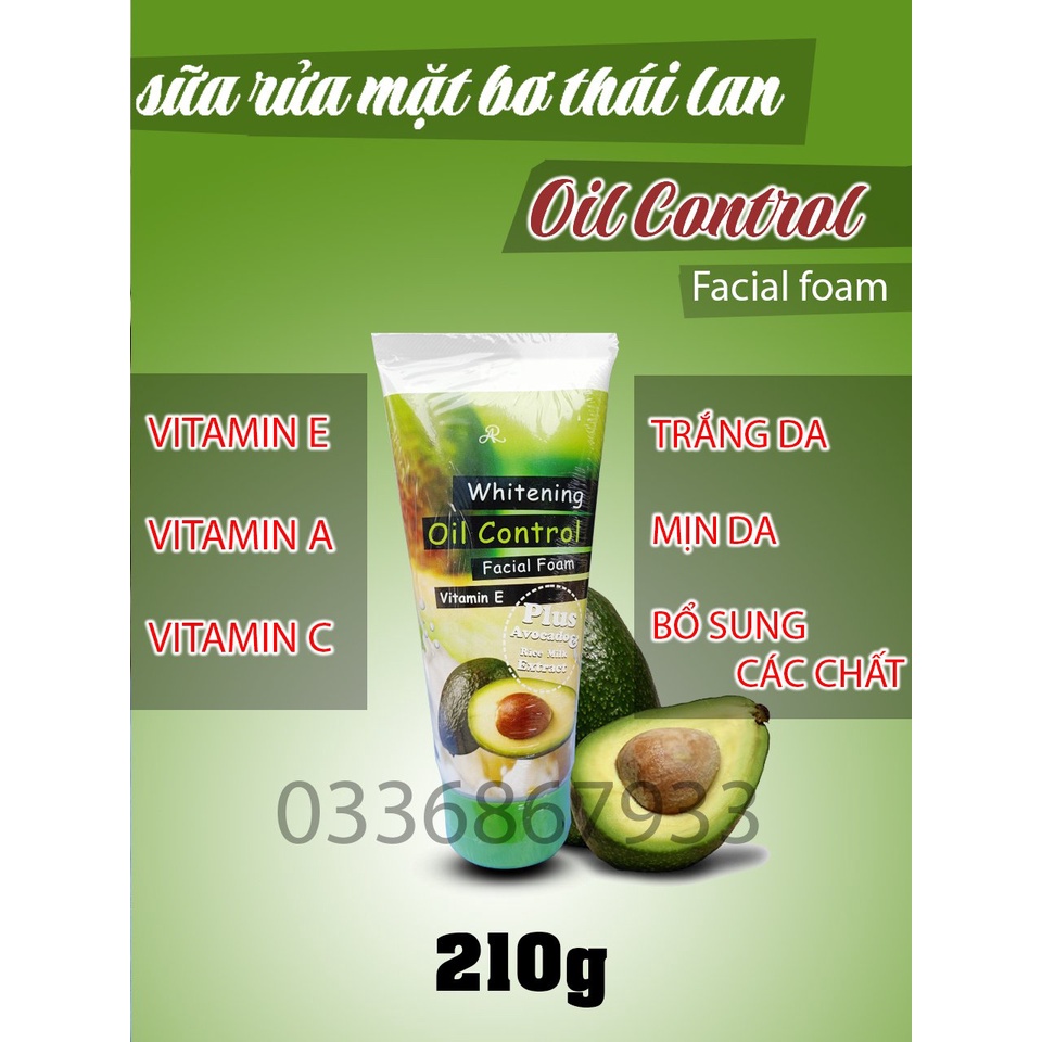 Sữa Rửa Mặt Bơ Aron Thái Lan 210g dưỡng ẩm và làm trắng da