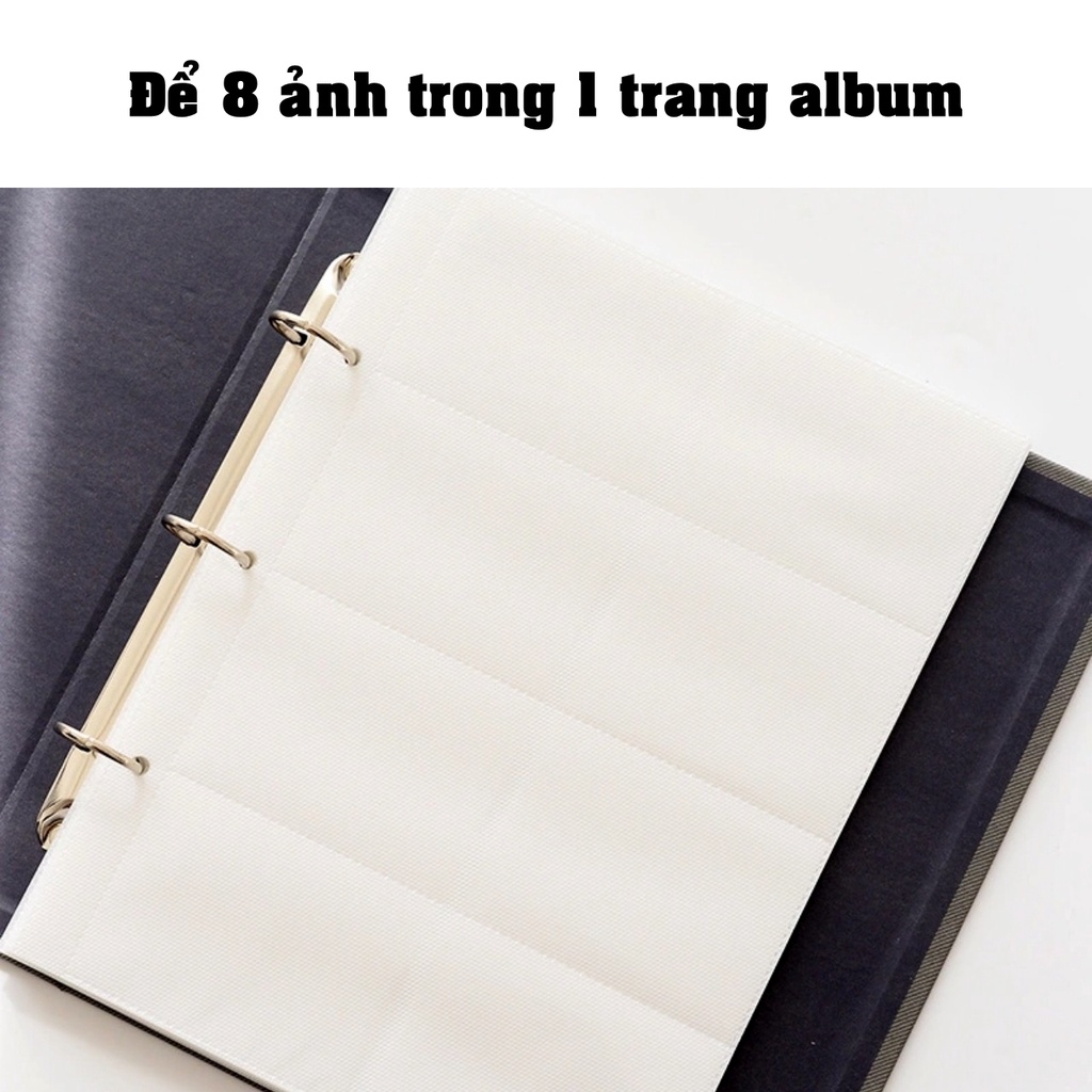 Album đựng ảnh 6x9 để 400 tấm mini ảnh polaroid bìa da PU, giữ ảnh cho con, ảnh gia đình Kho album ảnh AnVy