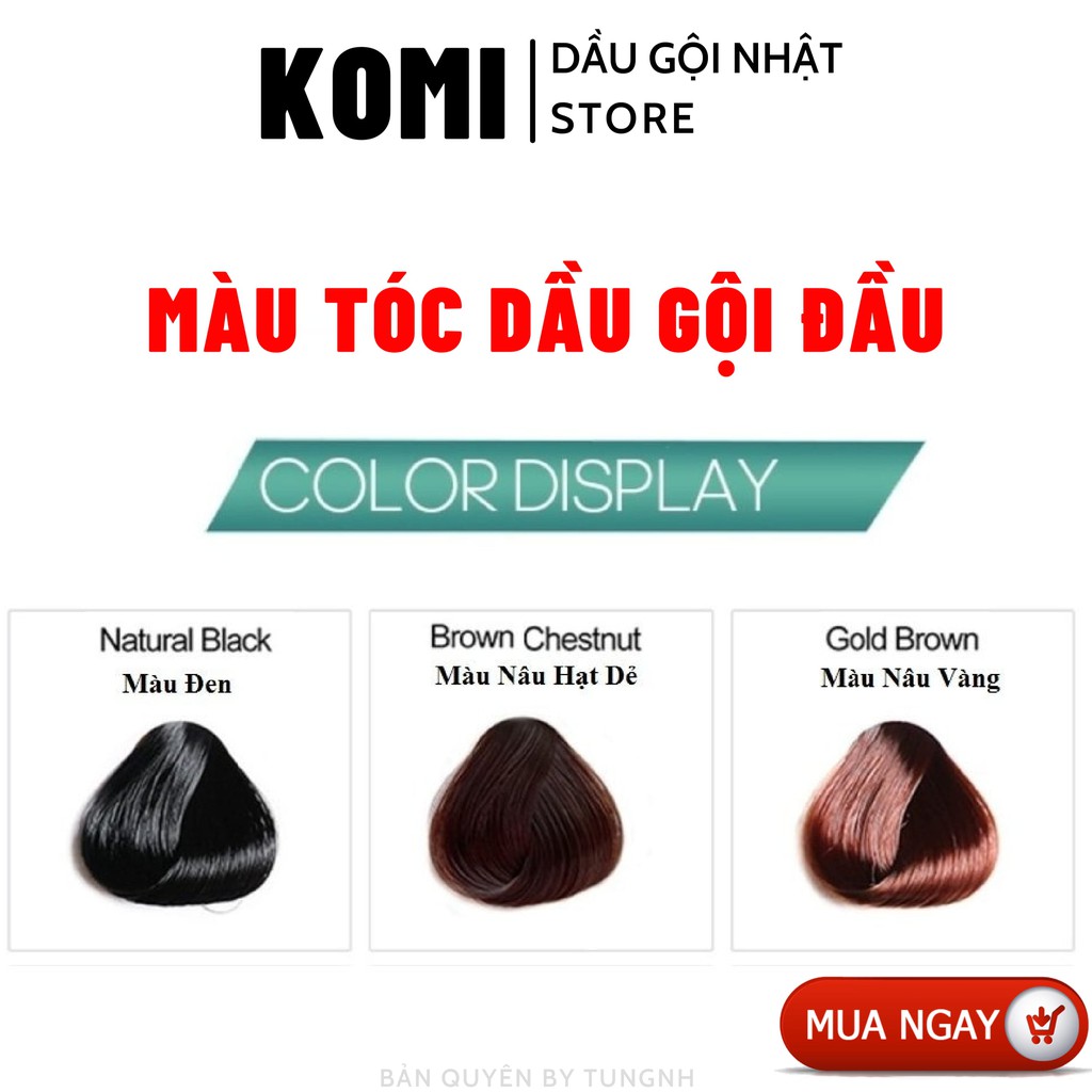 [Ưu Đãi Đặc Biệt] Dầu Gội Phủ Bạc Đen Tóc 500ml KOMI Chính Hãng Nhật Bản ( Màu Đen, Màu Cafe, Màu Nâu Vàng) | BigBuy360 - bigbuy360.vn