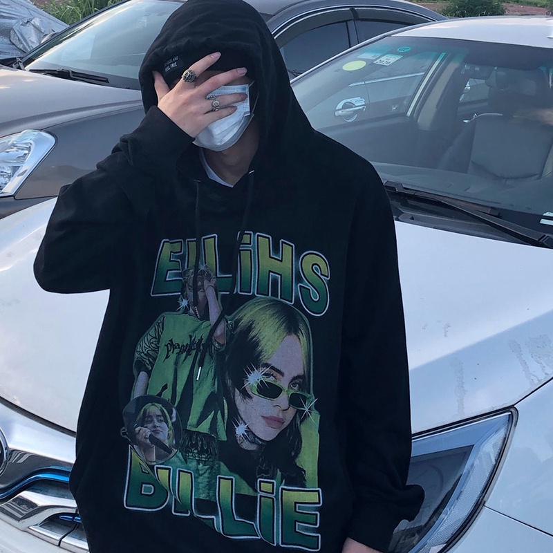 Áo hoodie IELGY dáng dài in họa tiết thời trang