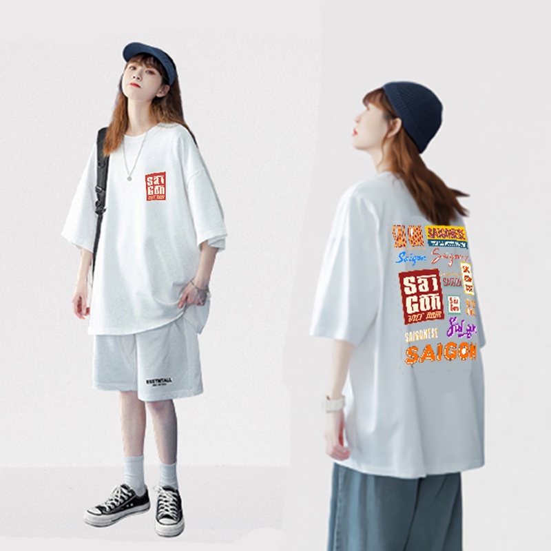 Áo Thun Tay Lỡ Sài Gòn Unisex Form Rộng Cổ Tròn  Áo Phông Tay Lỡ Chất Vải Cotton Thiết Kế Độc Lạ Phong Cách Hàn Quốc | BigBuy360 - bigbuy360.vn