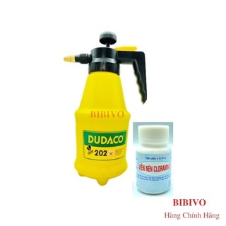 Combo xịt khử khuẩn, sát khuẩn ( Bình xit phun sương Dudaco 2 lit + Cloramin )