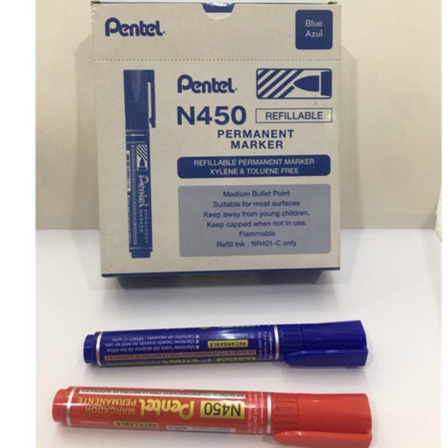 Bút dạ dầu, bút chết ko xóa được PENTEL N450, CHÍNH HÃNG NHẬT BẢN