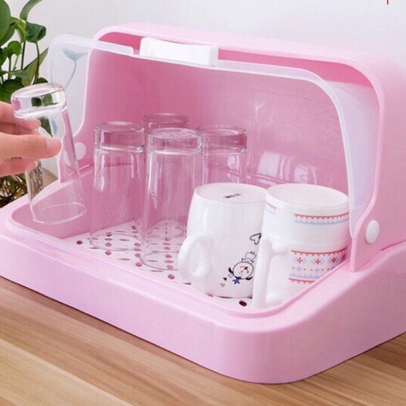 Khay úp bình sữa có nắp đậy